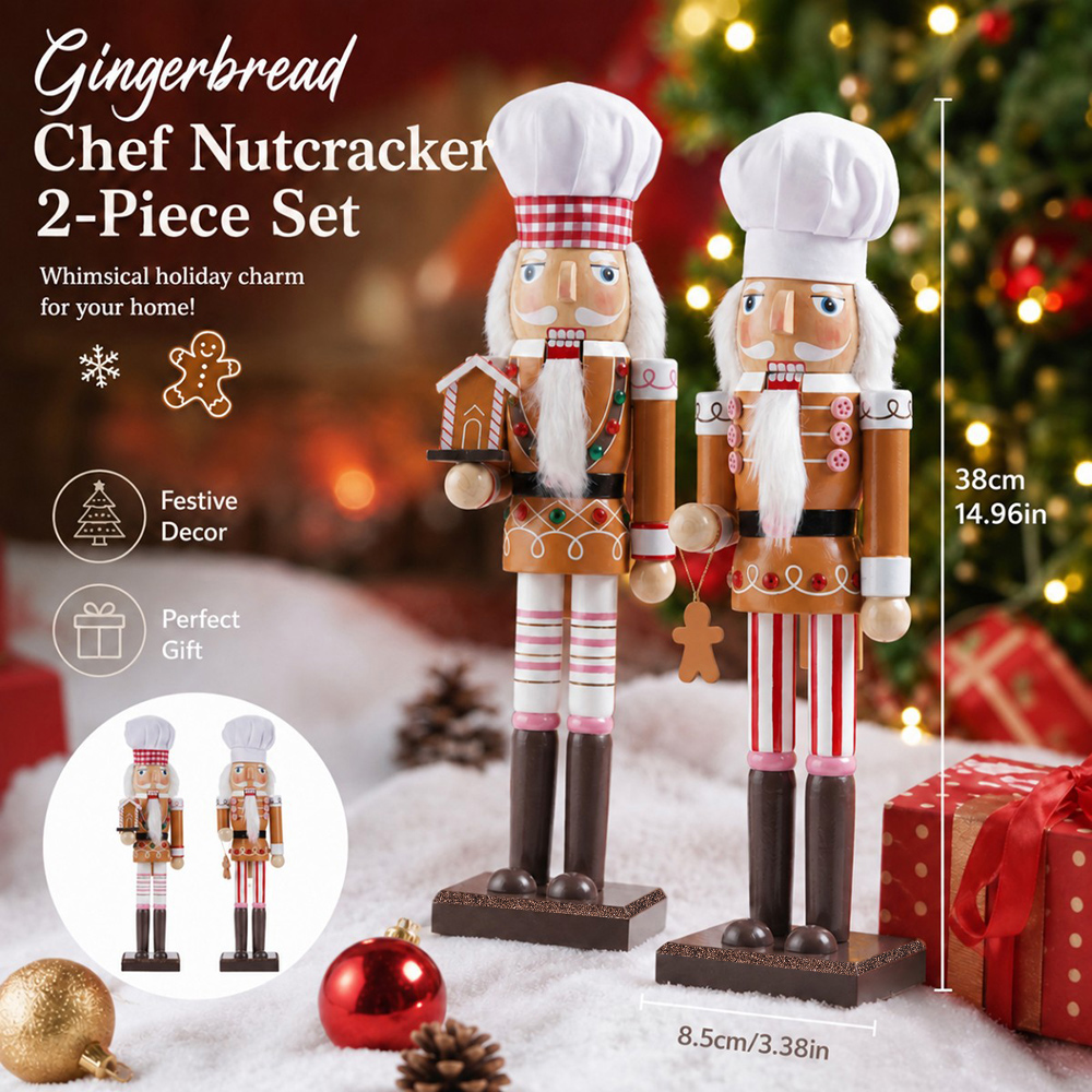 Nutcracker Figurine - Деревянная фигурка Щелкунчика 38 см, рождественское