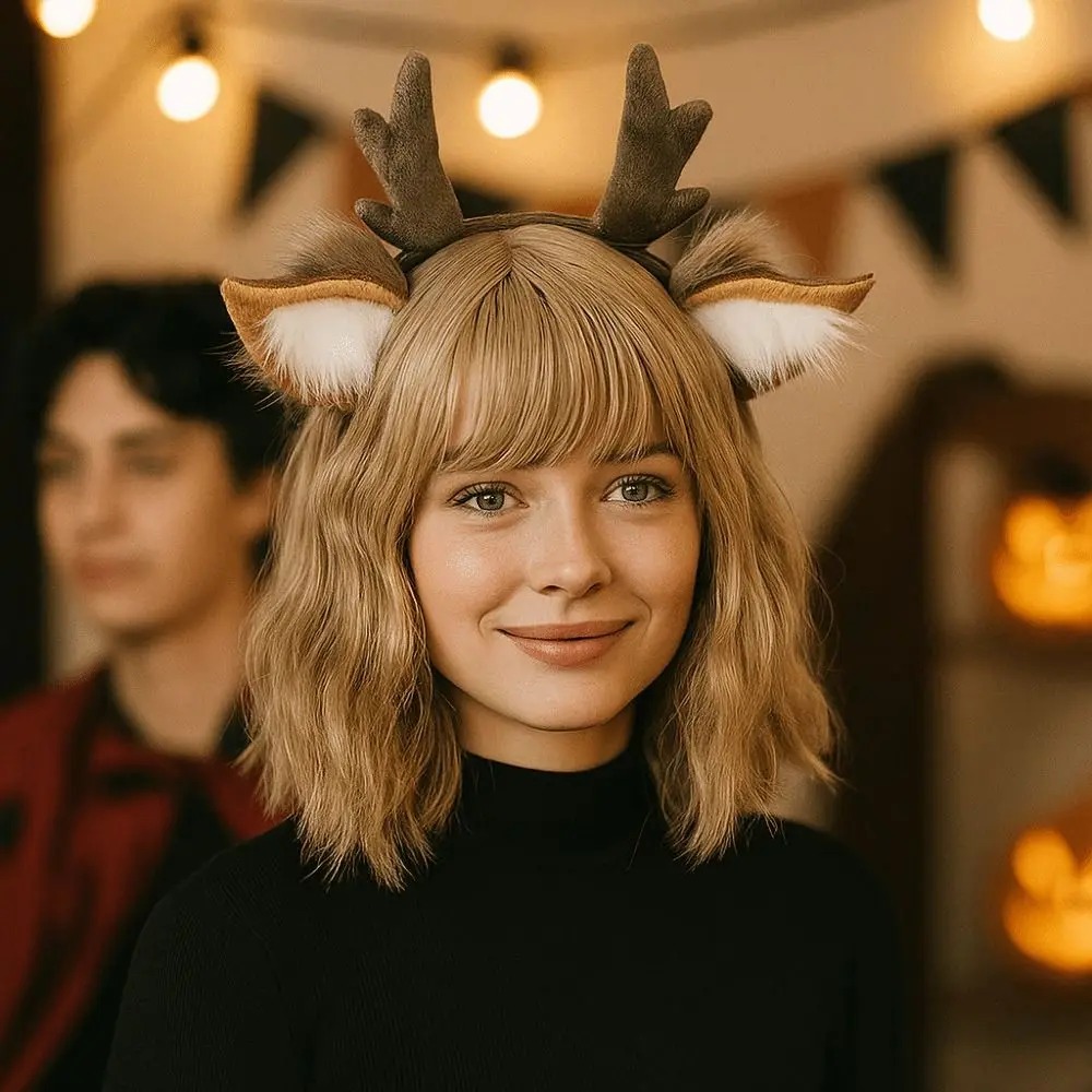 Пушистые оленьи уши и оленьи р – обзор и цена Reindeer Antlers Headband
