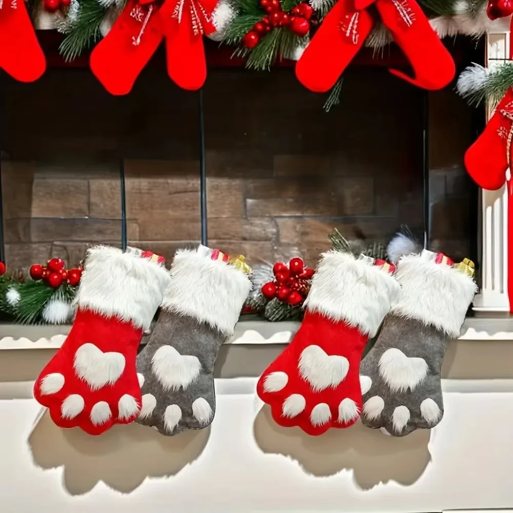 Рождественские носки с принтом – обзор и цена Christmas Stocking Hanging