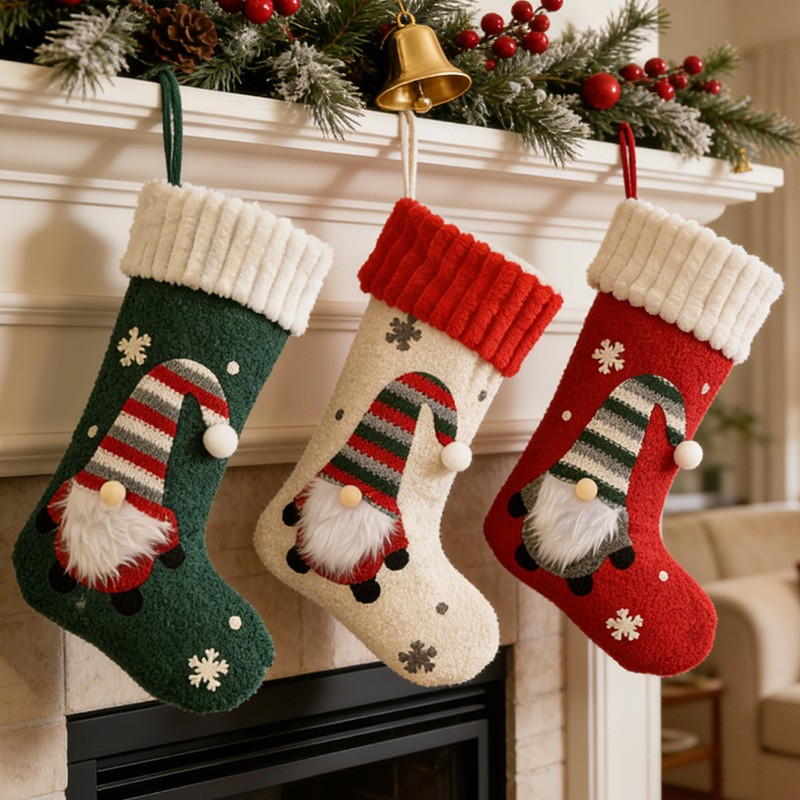 Большой рождественский чулок в – обзор и цена Christmas Stocking Hanging